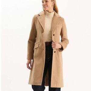 Tyler Boe Perry Mid Length Camel Coat Size XS. NWT